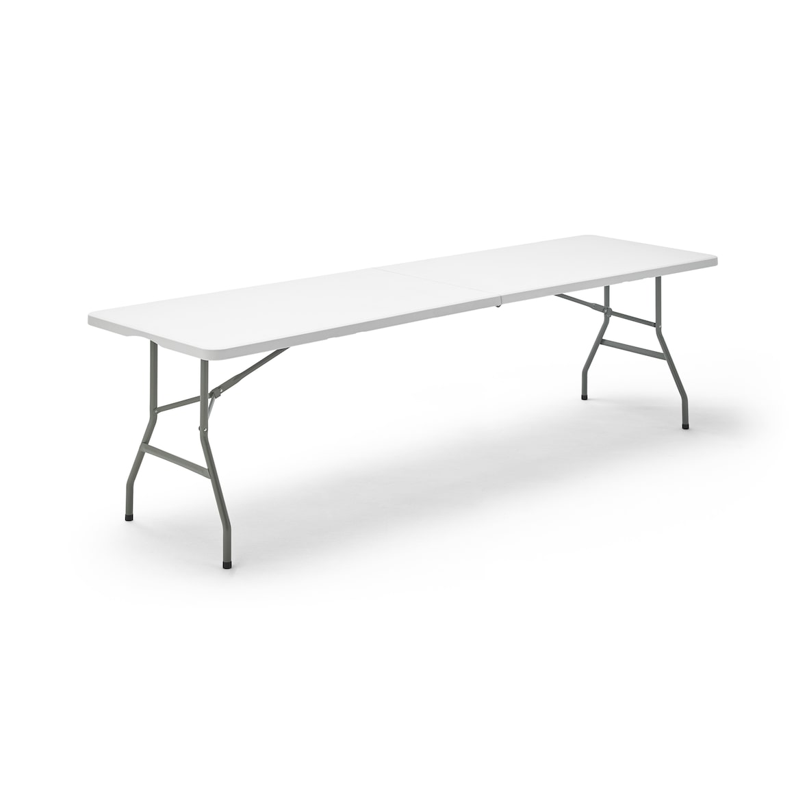 KG KITGARDEN - Mesa Plegable Portátil Multifuncional, 240x74x74cm, Blanco