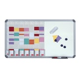 thumbnail of Tableau blanc avec planning hebdo pour fiches T2, 24 fentes x 7