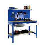 thumbnail of SimonRack Banco de Trabajo Taller, 1510x610 mm, Panel Perforado y Cajón, Capacidad Carga 600 kg, Azul - BT-3