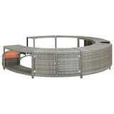 thumbnail of vidaXL Whirlpool-Umrandung Grau Poly Rattan