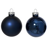 thumbnail of 10 Weihnachtskugeln 6cm Glas Christbaumkugeln Weihnachtsbaumkugeln dunkelblau