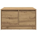 thumbnail of Mesa de centro con cajones roble artesanal 70,5x70x40 cm