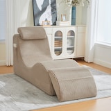 thumbnail of Merax Relaxsessel ergonomisch, Einzelsofa mit abnehmbarer Sitzauflage und Seitentasche, Khaki