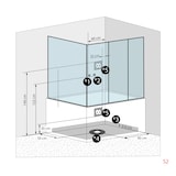 thumbnail of Kombination Badewanne Dusche K80-WS-EH-C-EA Duschtempel 180x100 cm OHNE Zusatzoption