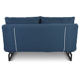 thumbnail of Schlafsofa mit Gästebett-Funktion & verstellbarem Kopfteil, 2-Sitzer mit Schlaffunktion, Mikrofaser in Dunkelblau | Raburg Zara