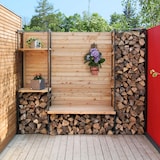 thumbnail of Relaxdays Blumenhalter, Blumentopf Wandhalterung, Ring Ø 14,5 cm, Gusseisen, HBT: 54 x 17 x 18 cm, antikes Design, braun