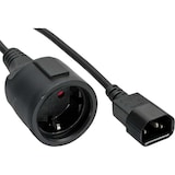 thumbnail of InLine® 16659A Netz Adapter Kabel, Kaltgeräte C14 auf Schutzkontakt Buchse, für USV, 1m