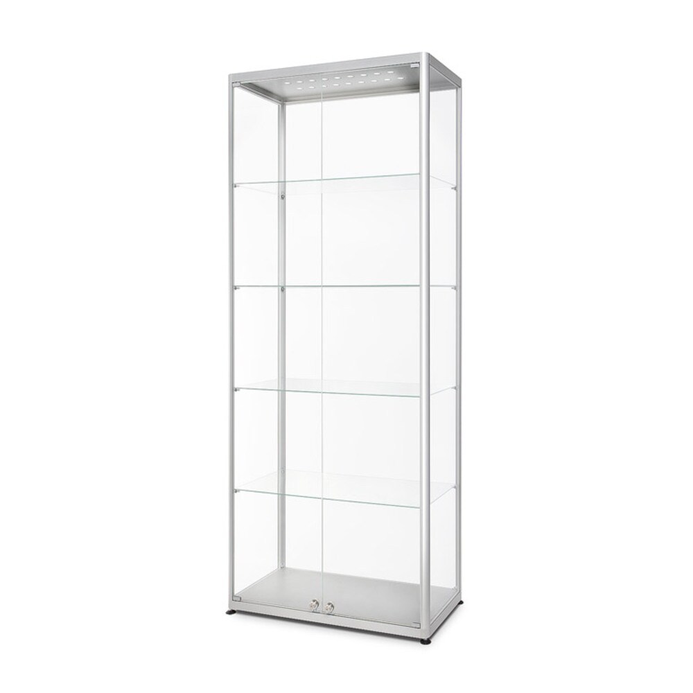 Showdown Displays Glasvitrine bel.800x2000x400 silber