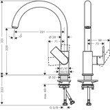thumbnail of Hansgrohe Vernis Shape M35 Armatur Einhebel-Küchenmischer 210, 1jet Mattschwarz