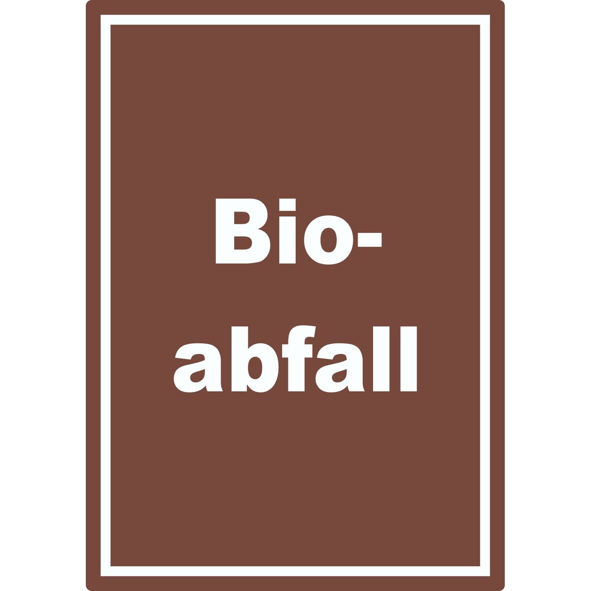 Bioabfall Mülltrennung Aufkleber mit Text A6 (105x148mm)