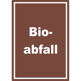 thumbnail of Bioabfall Mülltrennung Aufkleber mit Text A6 (105x148mm)