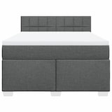 thumbnail of vidaXL Boxspringbett mit Matratze Dunkelgrau 160x200 cm Stoff