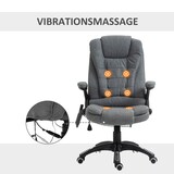 thumbnail of Massagesessel Bürostuhl Chefsessel ergonomisch Dunkelgrau 120x68x72 cm mit Massage und Heizfunktion höhenverstellbar 360 Grad drehbar