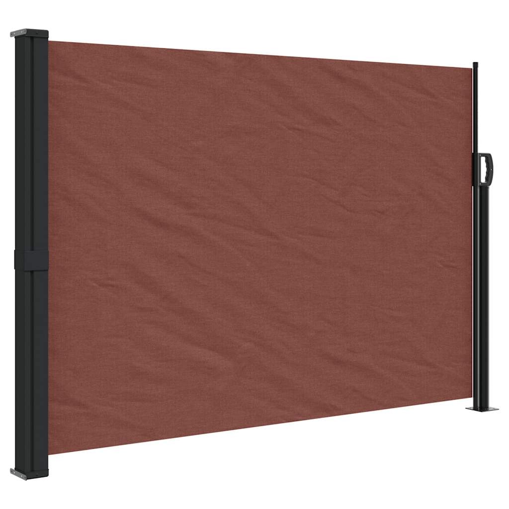 vidaXL Seitenmarkise Ausziehbar Braun 140x500 cm