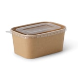 thumbnail of greenbox - Kartonschale / Salatschale 1000 ml, 17,5 x 12,5 x 7,5 cm, braun, rechteckig, 50 St.