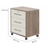 thumbnail of Büromöbel-Set TABOR PRO 1 in Eiche Sonoma / weiß Hochglanz, Arbeitszimmer Komplett-Set