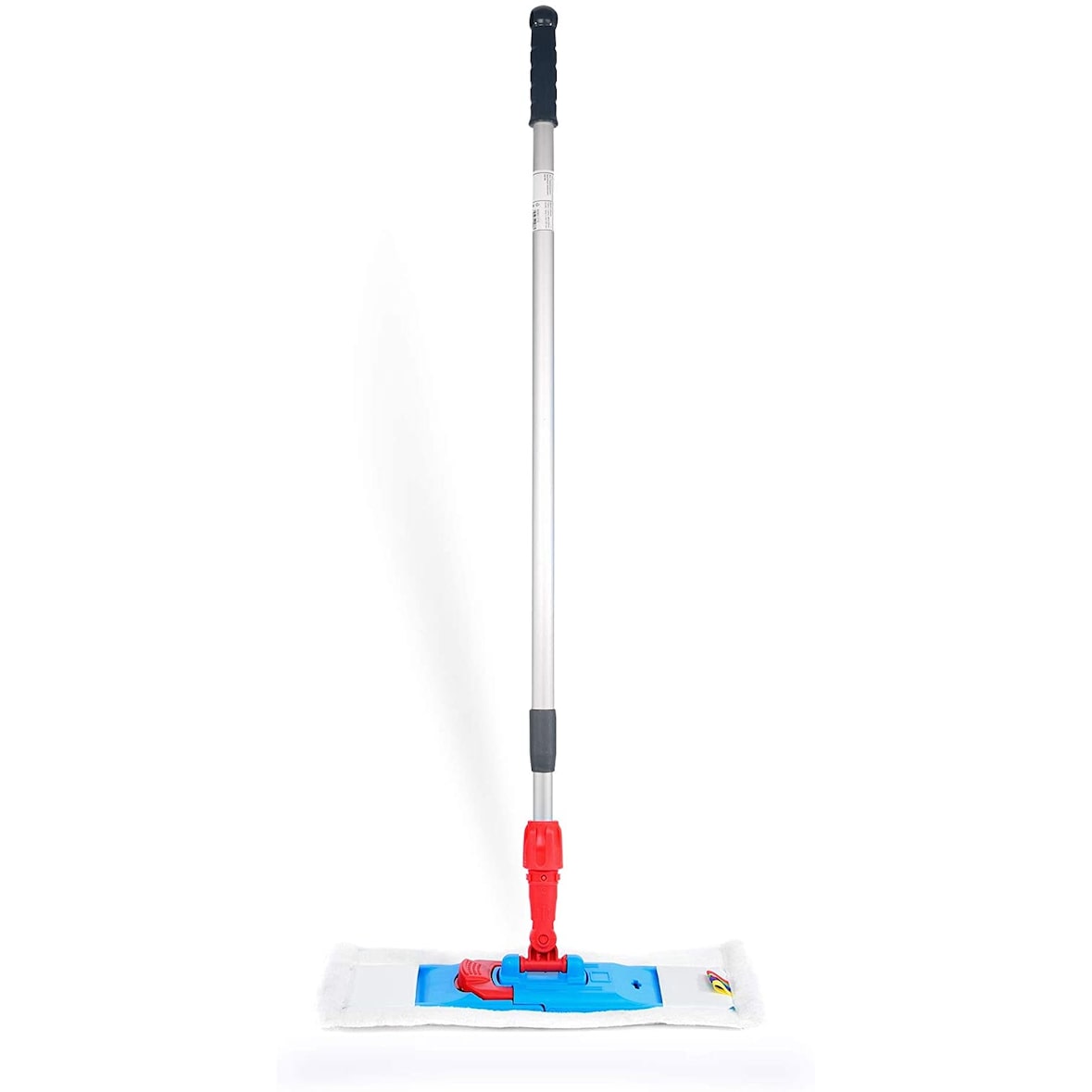 Hypafol rückenschonender Bodenwischer | Wischmopp-Komplettset | 90-180 cm Teleskopstiel aus Aluminium | 40 cm Mikrofaser Bezug | Fußklick-Drehgelenk