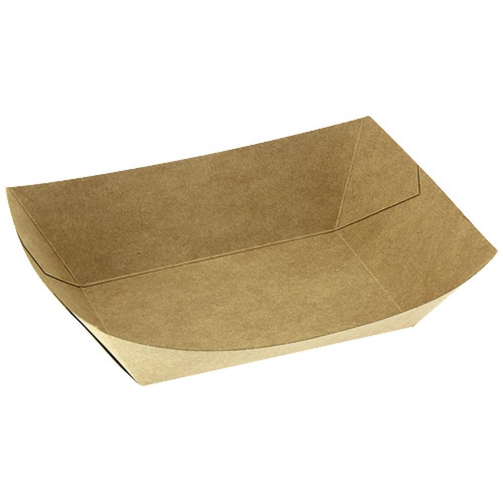 Firplast Barquette rectangulaire carton kraft brun 350 ml ingraissable