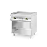 thumbnail of HENDI Gladde gasgrillplaat gemonteerd op een onderkast, gesloten aan drie zijden, Kitchen Line, 10kW, 800x700x(H)900mm