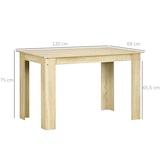 thumbnail of HOMCOM Mesa de Sala de Jantar para 4-6 Pessoas Estilo Moderno com Bancada de Melamina de Madeira Carga 50 kg 120x69x75 cm Carvalho