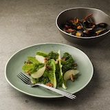 thumbnail of 6 Stück Olympia Chia Teller grün 27cm. Einzigartiger, unregelmäßiger Rand. DR800