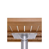 thumbnail of METRO PROFESSIONAL Mesa bistro Lynx, aluminio/madera de eucalipto, 60 x 60 cm, cuadrada, plata