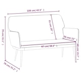 thumbnail of vidaXL Sitzbank Schwarz 108x79x79 cm Samt