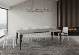 thumbnail of Paxon Cashmere ausziehbarer Tisch 120/204x80 cm mit anthrazitfarbenen Beinen