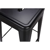 thumbnail of Halenbeek Tabouret de bar Iron black frosted, 75 x 51 x 51 cm, noir