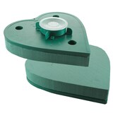 thumbnail of Nass Steckschaum Herz 30x28x5cm mit Saugnapf für Auto Frischblumen Blumen Steckmasse Steckschwamm Moosherz Floristikbedarf Autoschmuck Hochzeit Grün