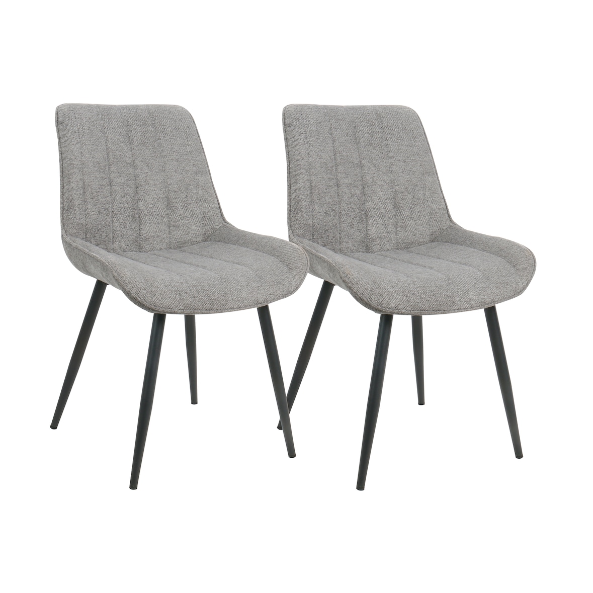 METRO PROFESSIONAL Chaise de restaurant Carla, acier/plastique, gris, lot de 2