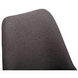 thumbnail of Conjunto de 4 cadeiras de jantar em tecido Maverick cinza escuro/branco