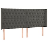 thumbnail of vidaXL Boxspringbett mit Matratze & LED Dunkelgrau 180x200 cm Samt