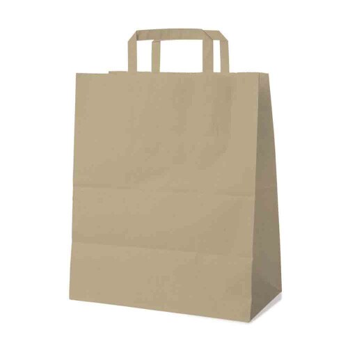 250 Papiertragetaschen braun 32 + 16 x 39 cm Tortentragetaschen mit Innenhenkel