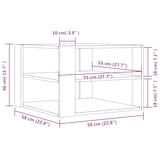 thumbnail of vidaXL Couchtisch Grau Sonoma 58x58x40 cm Holzwerkstoff