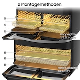 thumbnail of Heißluftfritteuse 12L Dual Zone, Airfryer mit Sichtfenster, LED-Touch, 10 Programmen, gesund & fettarm