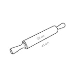 thumbnail of Rolo Massa Aço Inox Delícia,25Cm,Ø 5Cm