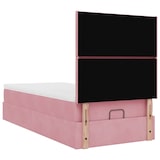 thumbnail of vidaXL Ottoman-Bett mit Matratzen & LEDs Rosa 90x200 cm Samt