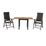 thumbnail of Merxx Paxos Set 3tlg., 2 Klappsessel, 1 Balkon AZ-Tisch 65(130) x 65 cm, Aluminium