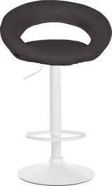 thumbnail of CHEFGASTRO Barhocker IGUAZU Stoff Weiß HxBxT 77x52x47cm Stoff Dunkelgrau Barstuhl