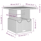 thumbnail of vidaXL 5-tlg. Garten-Essgruppe mit Kissen Grau Poly Rattan