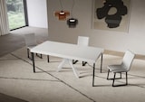 thumbnail of Ausziehbare Konsole 90x40/196 cm Saki Premium Kleine weiße Esche mit weißen Beinen