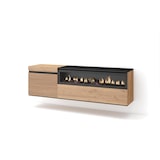 thumbnail of Móvel de TV, Muito espaço de arrumação, 150x35x45cm, Para televisores até 65", Lareira eléctrica, Suspensos, Estilo moderno, Carvalho _ 431_15