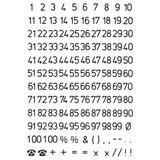 thumbnail of Zahlen 5 mm, 240 Etiketten, Aufdruck: 1-100, Folie, schwarz
