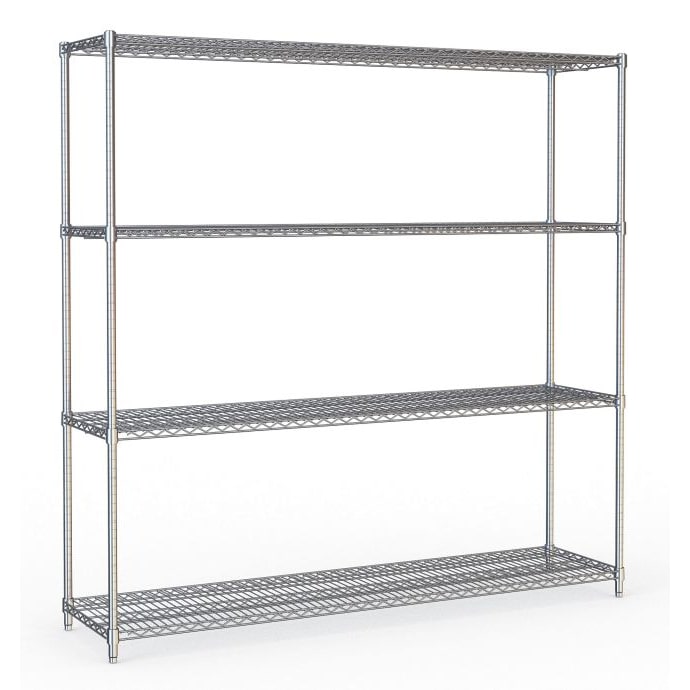 Combisteel Regalsystem mit 4 Böden aus Chrome 1800x450x1800mm
