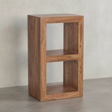 thumbnail of Rustikales Standregal: Massivholz Sheesham, vielseitig nutzbar, handgefertigt, einfache Pflege. Braun, 50x35x88 cm | Kadima Design