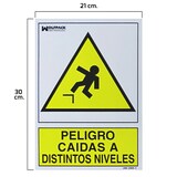 thumbnail of Cartel Peligro Caidas a Distintos Niveles 30x21