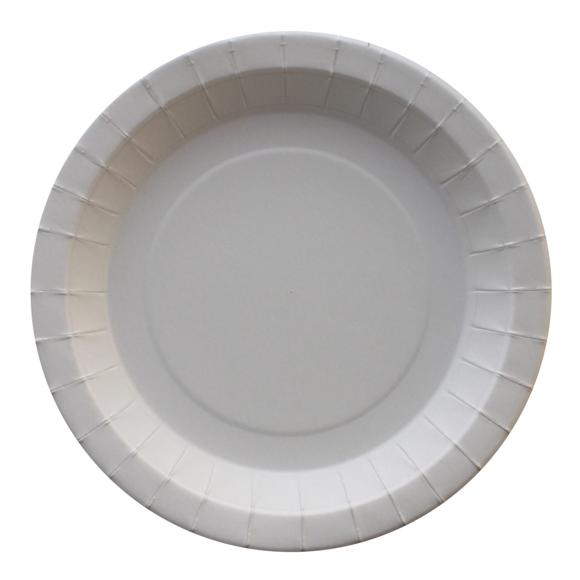 Schachtel mit 400 weißen, fettabweisenden Papptellern, 18 cm.