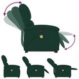 thumbnail of vidaXL Massagesessel mit Aufstehhilfe Dunkelgrün Samt