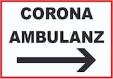 thumbnail of Corona Ambulanz Pfeil rechts Schild A0 (841x1189mm)